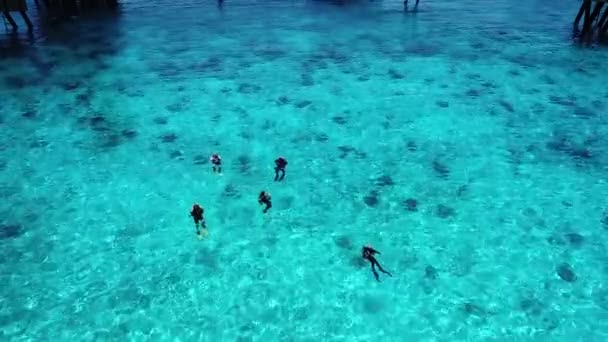 Karibská Sůl Přístav Bonaire Ostrov Letecké Dron Půdorysu Uhd — Stock video