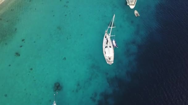 อแคร บเบ ยนเร อยอชท าเร อเกาะ Bonaire ดรอนทางอากาศบนม มมอง Uhd — วีดีโอสต็อก