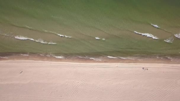 Ostseeküste Strand Ventspils Kurzeme Luftdrohne Draufsicht Uhd Video — Stockvideo