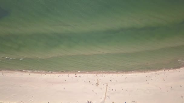 Ostseeküste Strand Ventspils Kurzeme Luftdrohne Draufsicht Uhd Video — Stockvideo