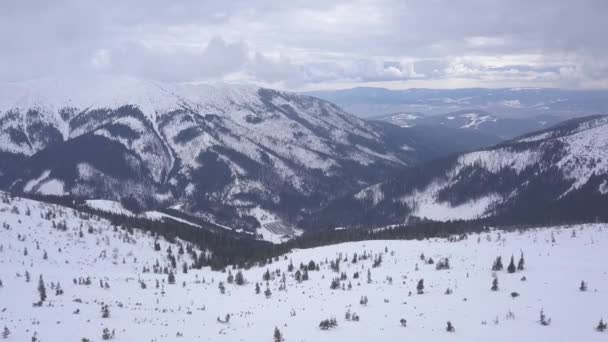 Dron Dji Mavic Pro Crash Snow Mountain Eslováquia Ski Winter — Vídeo de Stock