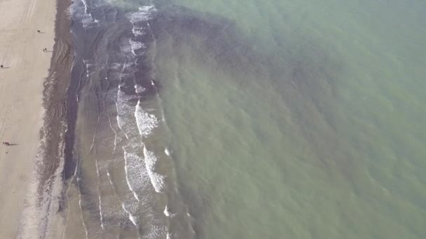 Rimini Mer Côte Plage Italie Drone Aérien Vue Sur Dessus — Video