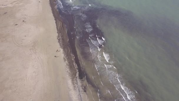 Rimini Mar Costa Praia Itália Drone Aéreo Vista Superior Uhd — Vídeo de Stock