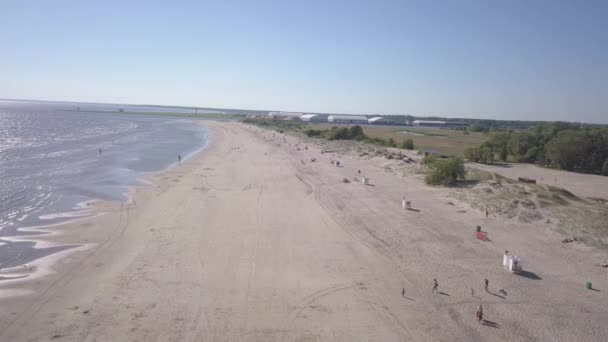 Mar Baltico Spiaggia Costa Parnu Estonia Drone Aereo Vista Dall — Video Stock