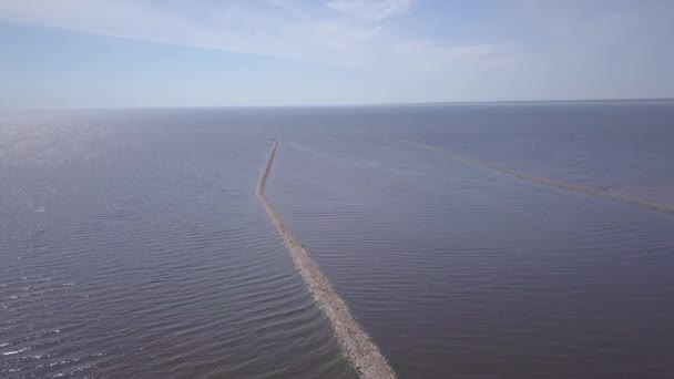 Östersjöns Kust Beach Pärnu Estland Antenn Drönare Ovanifrån Uhd Video — Stockvideo