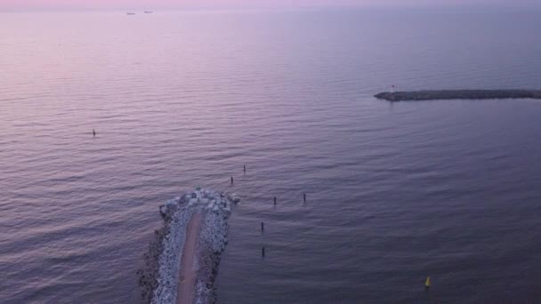 Пляжі Узбережжя Балтійського Моря Вентспілс Курземська Drone Антена Вид Зверху — стокове відео