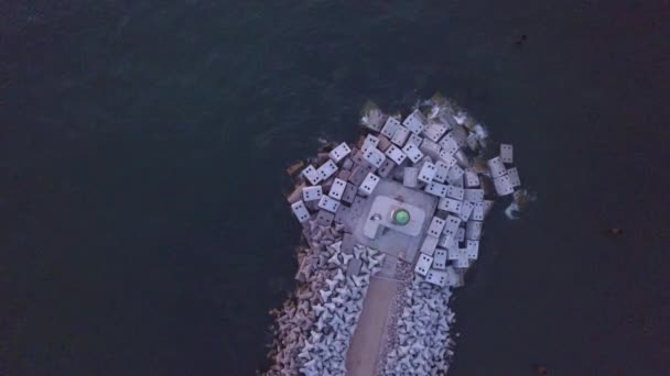 Mar Báltico Costa Playa Ventspils Kurzeme Avión Tripulado Vista Superior — Vídeo de stock