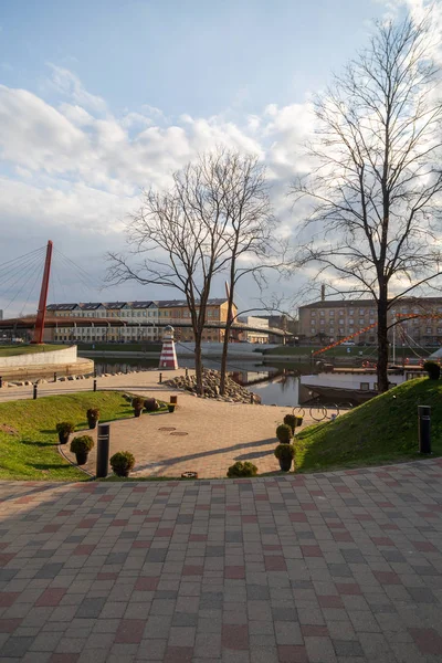 Jelgava Zemgale Latvija Lettland Stad Flodlandskap — Stockfoto