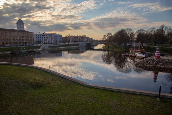 Jelgava Zemgale Latvija Latvia City River Landscape — Stock Photo, Image