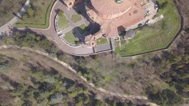 イタリア ボローニャ市街の風景航空写真 — ストック動画