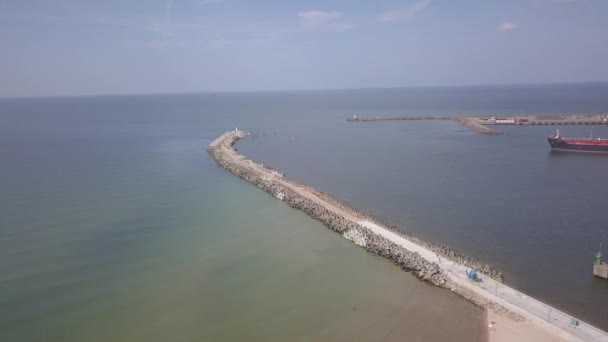 Port Ventspils Lettonie Vue aérienne de la campagne drone vue de dessus 4K UHD vidéo 