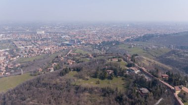 İtalya Bologna şehir manzara hava görünümü