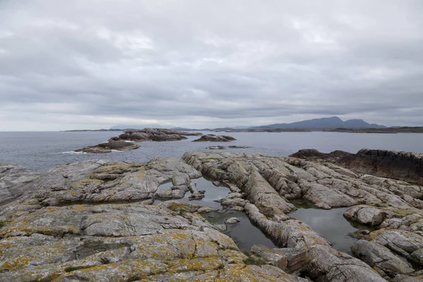 Norge Island Averoy Nordic Landskap Norra Höst Bild — Stockfoto