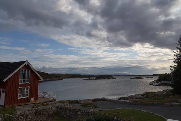 Norge Island Averoy Nordic Landskap Norra Höst Bild — Stockfoto