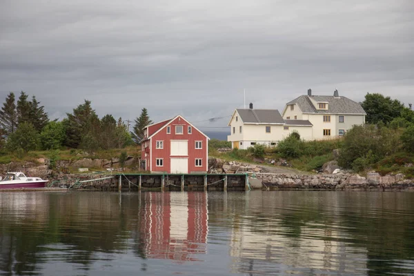 Noruega Ilha Averoy Paisagem Nórdica Norte Outono Imagem — Fotografia de Stock