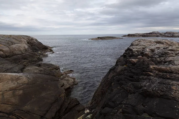 Norvegia Isola Averoy Paesaggio Nordico Nord Autunno Foto — Foto Stock