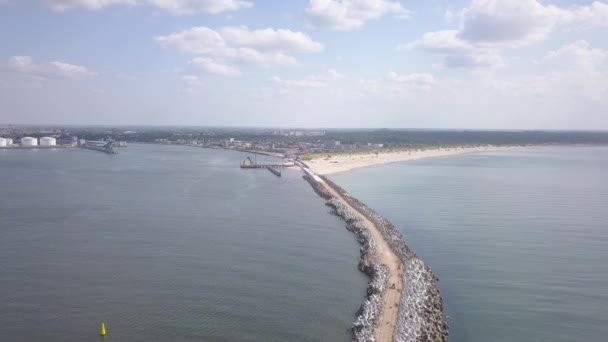 Porto Ventspils Lettonia Veduta Aerea Della Campagna Drone Vista Dall — Video Stock