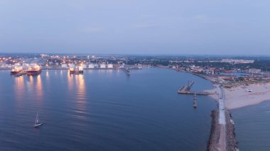 Harbor Ventspils Letonya Hava Kuvvetleri kırsal insansız hava aracı görüntüsü