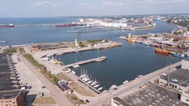 Harbor Ventspils Letonya Hava Kuvvetleri kırsal insansız hava aracı görüntüsü