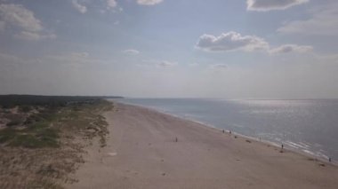 Liman Ventspils Letonya kırsal hava görünümü drone üst görünümü 4k UHD video