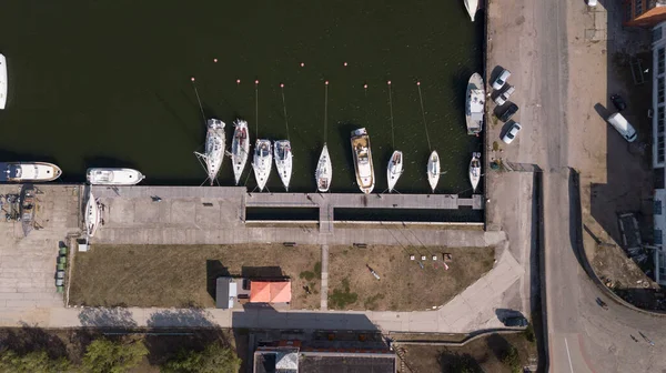 Harbor Ventspils Letónia Vista Aérea Vista Superior Drone Rural — Fotografia de Stock