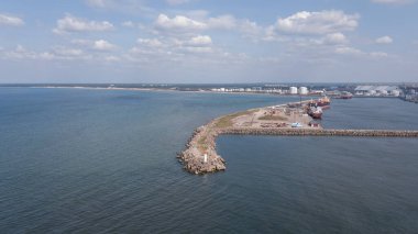 Harbor Ventspils Letonya Hava Kuvvetleri kırsal insansız hava aracı görüntüsü