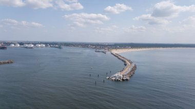Harbor Ventspils Letonya Hava Kuvvetleri kırsal insansız hava aracı görüntüsü
