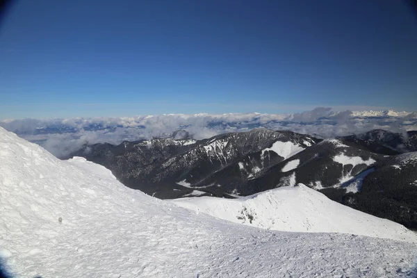 Schnee Berge Ski Jasna Slowakei Tatra Landschaften — Stockfoto