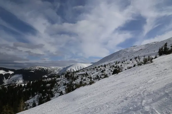 Nieve Montañas Esquí Jasna Eslovaquia Paisajes Tatras — Foto de Stock