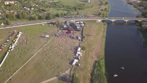 Vue Aérienne Ville Jelgava Lettonie Zemgale Drone Top View Uhd — Video