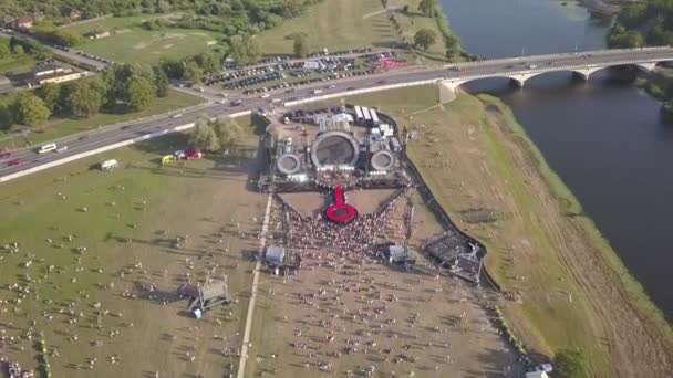 Vista Aérea Ciudad Jelgava Letonia Zemgale Drone Vista Superior Uhd — Vídeos de Stock