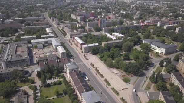 Vue Aérienne Ville Jelgava Lettonie Zemgale Drone Top View Uhd — Video