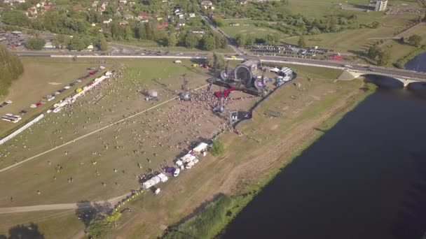 Jelgava市的空中视图拉脱维亚Zemgale无人机顶部视图4K Uhd视频 — 图库视频影像