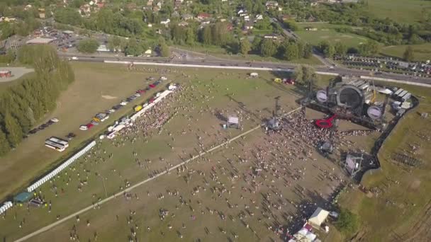 Vue Aérienne de la ville de Jelgava Lettonie Zemgale drone top view 4K UHD vidéo 