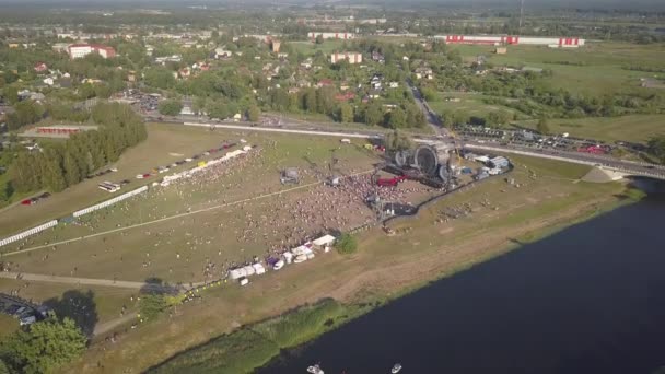 Vista Aérea Ciudad Jelgava Letonia Zemgale Drone Vista Superior Uhd — Vídeo de stock