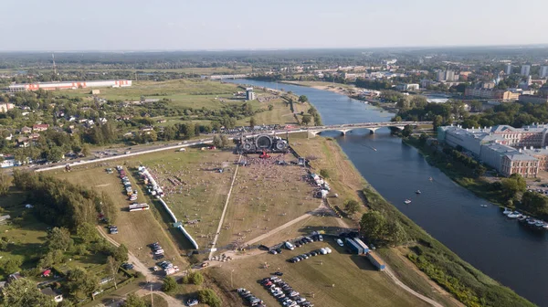 Aerial View Jelgava City Latvia Zemgale Drone Top View — Stock Photo, Image