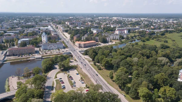 Aerial View Jelgava City Latvia Zemgale Drone Top View — Stock Photo, Image