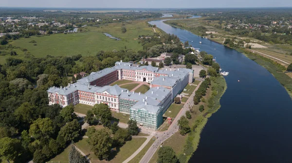 Luftaufnahme Von Jelgava Stadt Lettland Zemgale Drohne Draufsicht — Stockfoto