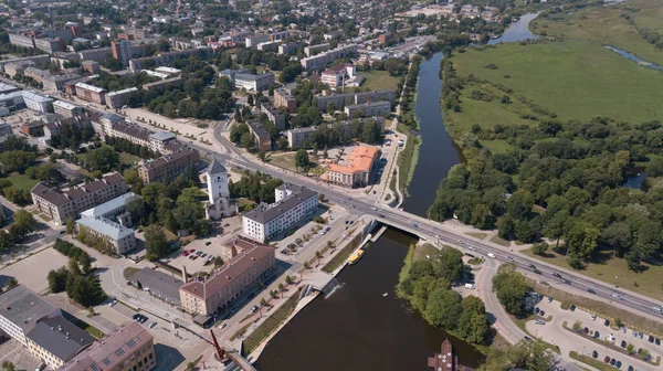 Aerial View Jelgava City Latvia Zemgale Drone Top View — Stock Photo, Image