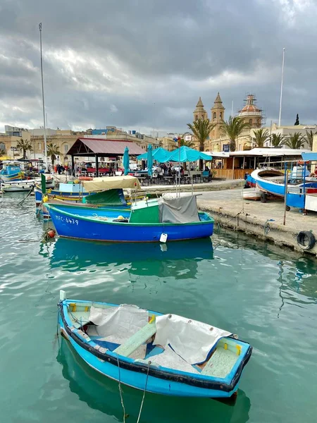 Marsaxlokk Αλιευτικό Χωριό Μάλτα Χώρα Νησί Μεσόγειος Θάλασσα Τοπίο Ταξιδιωτικές — Φωτογραφία Αρχείου