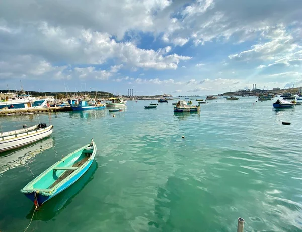 Marsaxlokk Αλιευτικό Χωριό Μάλτα Χώρα Νησί Μεσόγειος Θάλασσα Τοπίο Ταξιδιωτικές — Φωτογραφία Αρχείου