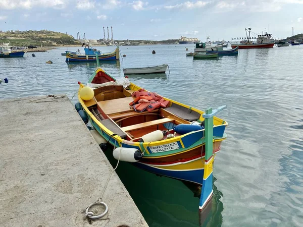 Marsaxlokk Αλιευτικό Χωριό Μάλτα Χώρα Νησί Μεσόγειος Θάλασσα Τοπίο Ταξιδιωτικές — Φωτογραφία Αρχείου