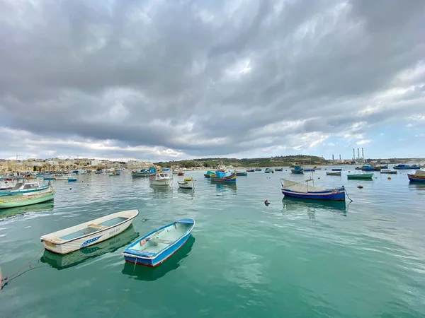 Marsaxlokk Αλιευτικό Χωριό Μάλτα Χώρα Νησί Μεσόγειος Θάλασσα Τοπίο Ταξιδιωτικές — Φωτογραφία Αρχείου