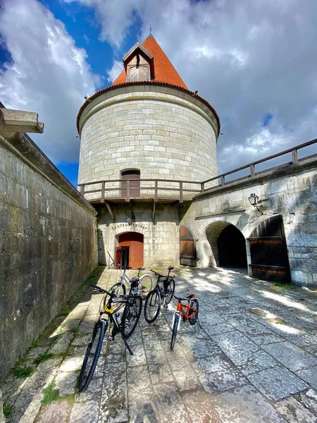 Kuressaare Città Saaremaa Isola Estonia Vecchio Castello Medievale Immagini — Foto Stock