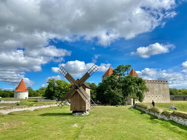 Kuressaare Πόλη Νησί Saaremaa Εσθονία Παλιές Μεσαιωνικές Εικόνες Κάστρο Εικόνα Αρχείου