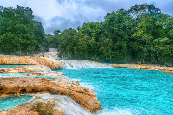 Cascadas de Agua Azul waterfalls. Agua Azul. Yucatan. Mexico