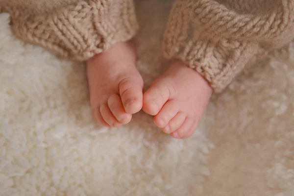 Фото новорожденных ног, мягкий фокус . — стоковое фото