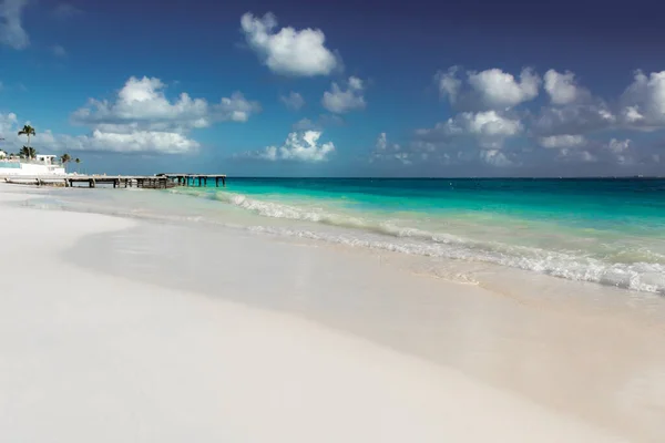 Zee Kust Het Caribische Strand Het Gebied Hoteleria Cancun Quintana — Stockfoto