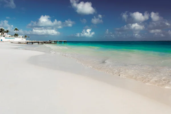 Zee Kust Het Caribische Strand Het Gebied Hoteleria Cancun Quintana — Stockfoto