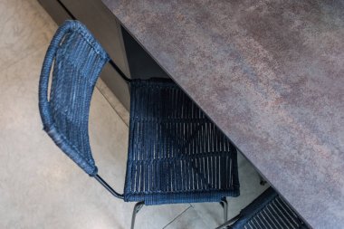 Örgü halat koltuklu kahvaltı sandalyesi